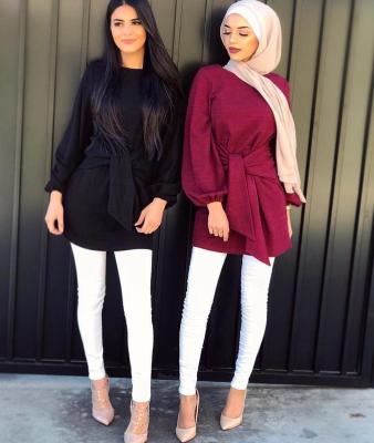 China Tunic Tops For Women MXCHAN SJH2309 Islamic Clothing Muslim Tunic Tops Long Sleeve Tunics For Muslim Women for sale