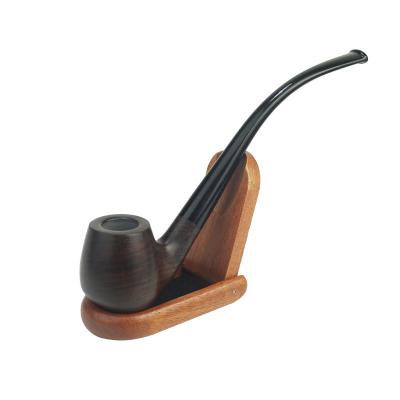 China Wooden Cigarette Pipes Customized Smoking Pipe Antique Africa Ebony Wood Smoking Pipes Classic Old Style Customized Wooden Cigarette Pipes for sale