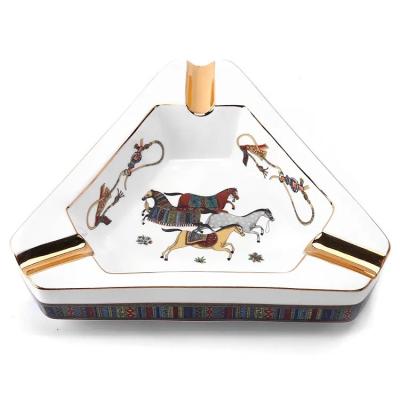 China CLASSIC cheap portable ceramic ashtray personalized ashtray cigar ashtray for sale