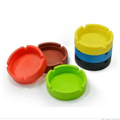 China Foison Round Shape OEM Silicone Ashtray Cheap Wholesale Custom Plain Gel Smokeless Disposable Ashtray for sale