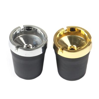 China American Style Sold Container By Container Smoking Ashtrays In Car Custom Plated Gold And Colors Silive Logo Ashtrays for sale