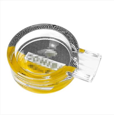 China American style factory direct wholesale cheap clear glass single cigar ashtray for sale