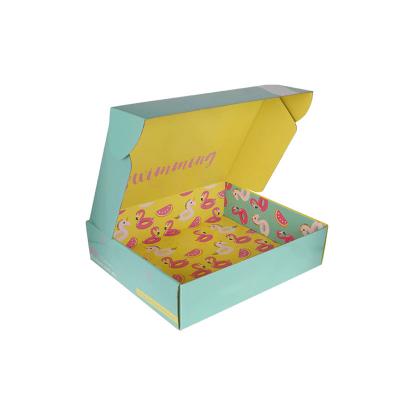 China Custom Recycled Materials Apparel Packaging Color Gift Mailer Cardboard Packaging Postal Folding Corrugated Shipping Mailer Box for sale