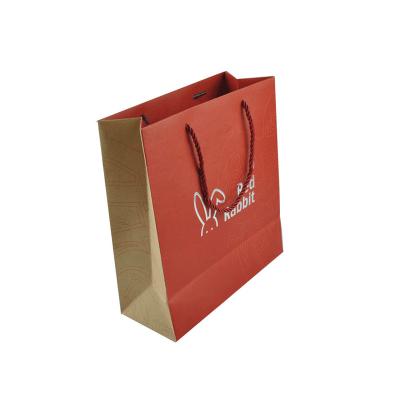 China Custom Luxury Materials Ribbon Handle Matte Garment Boutique Packaging Gift Reused Paper Shopping Bags With Logo Print for sale