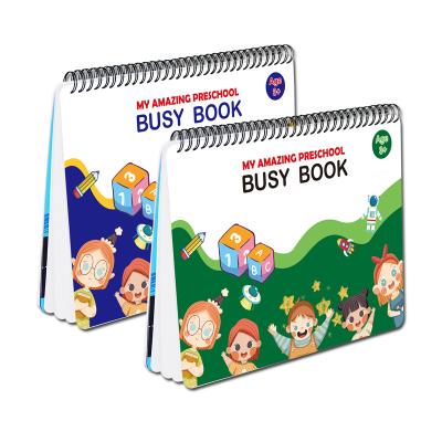 China With Dots Busy Self Adhesive Book Customized Printing Board English Learning Kids Book Early Educational Quiet Toys Sensory Activity Book For Toddlers for sale