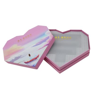 China Recyclable Popular Promotional Products Handmade Custom Logo Perfume Heart Shape Gift Box For Girlfriend for sale