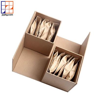 China Handmade Hinged Natural Tea Lid Packaging Box Custom Logo Design for sale