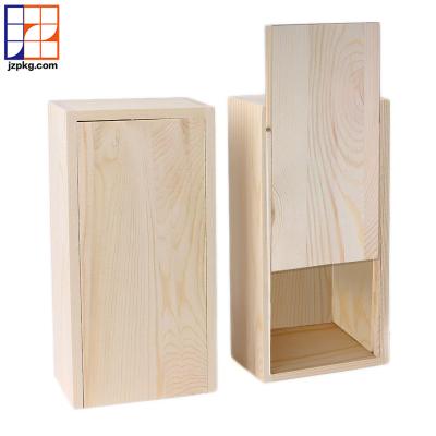 China Handmade Gift Packaging Pine Wood Box With Slide Lid for sale