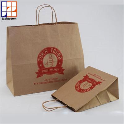 China Recyclable Brown Twistedstring Handles Kraft Paper Bags For Shopping for sale