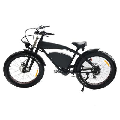 China 2022 aluminum alloy electric bicycle cross-country tire 48V 500W fat 26 inch mountain bike for sale