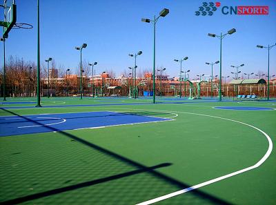 Chine Terrain de basket en caoutchouc extérieur de SPU ne parquetant aucune pollution à vendre