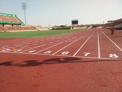 Chine IAAF a certifié l'unité centrale de voie de conception de sandwich parquetant le matériel en caoutchouc synthétique à vendre