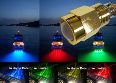 China IP68 Copper Boat Underwater LED Lights 9W Drain Plug with Fantastic Color for sale