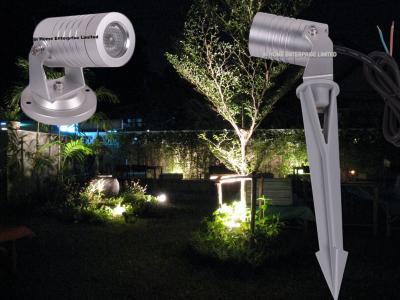 China Color Changing 3W Outdoor LED Garden Lights 3IN1 LED Garden Lights With Spike Base for sale