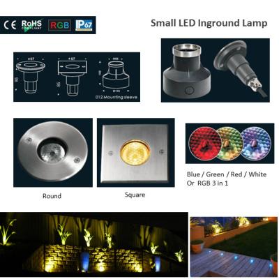 Cina Potere basso RGB dell'acciaio inossidabile di CE&ROHS 316 in tondo o luci del quadrato LED nel sottosuolo in vendita