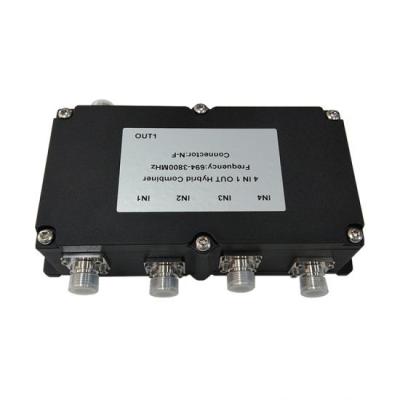 China Indoor Low VSWR 10W 4 in 1 Hybrid Coupler Frequency 698-3800MHz with N-Female Connector for IBS Project for sale