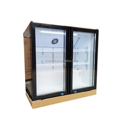 China Single-Temperature Commercial Beer Drink Cooler Glass Door Under Counter Display Bar Fridge for sale