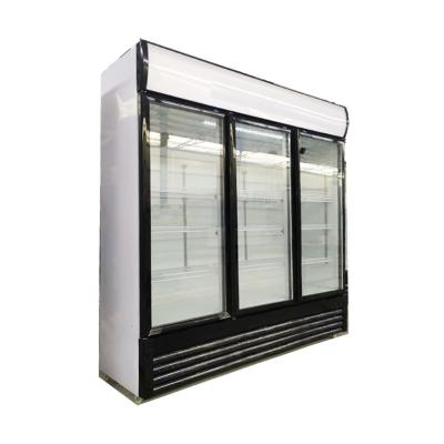 China Single-temperature Beverage Cooler Commercial Upright Cold Storage Fridge Display 3 Door Fridge for sale