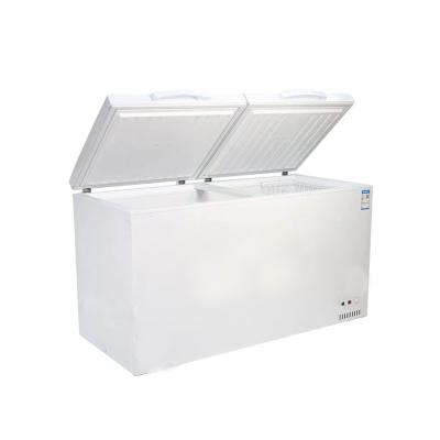 China 500L Single-temperature Top 2 Doors Chest Freezer Commercial Refrigerator and Freezer for sale