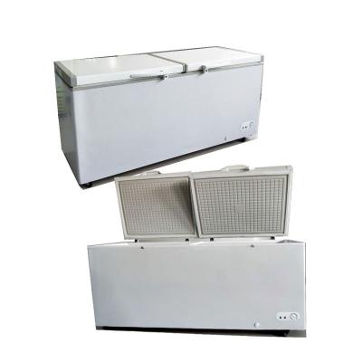 China Single-Temperature Grocery Store Solid Double Door Fridge Horizontal Freezer for sale