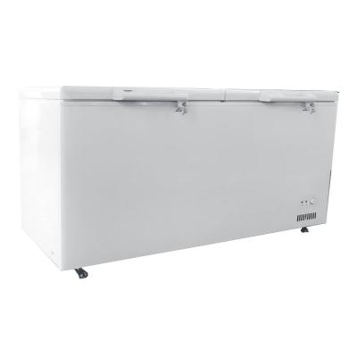 China Single-temperature 1000L Commercial Static Cooling Refrigerator Freezer Chest Solid Top Freezer for sale