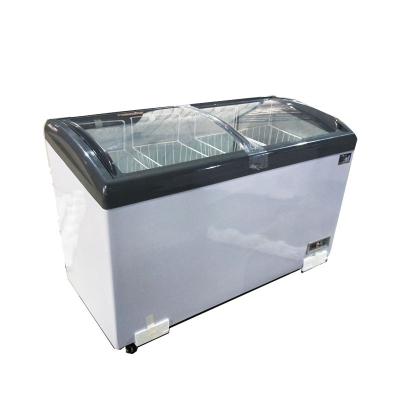 China 300L Single-temperature Ice Cream Freezer Display Chest Freezer with Sliding Glass Door for sale