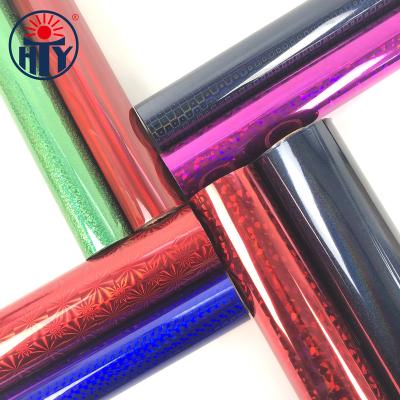 China Paper and Plastic HTY hot stamping foils customization colors holographic laser foil with multi patterns for sale