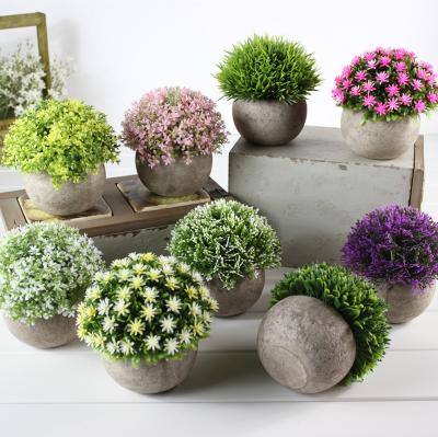 China Environmentally Friendly Hot Selling Artificial Grass Amazon Flower Plant Plastic Potted Mini Tree Pot Wholesales for sale