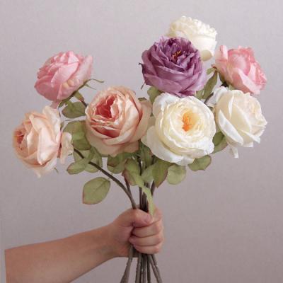 China decorative flowers & Garlands wholesale cheap white red single head artificial silk roses rose artificial flowers rose for sale