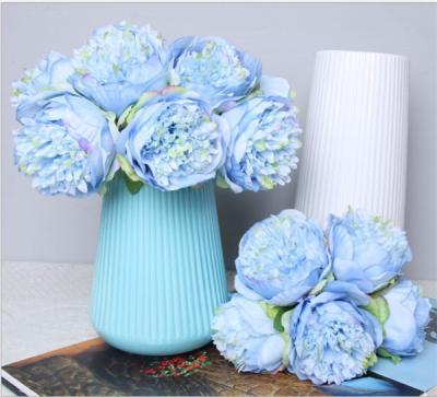 China Natural touch peony artifificial flowers manufacture luxury silk satin peony flowers artificial for sale