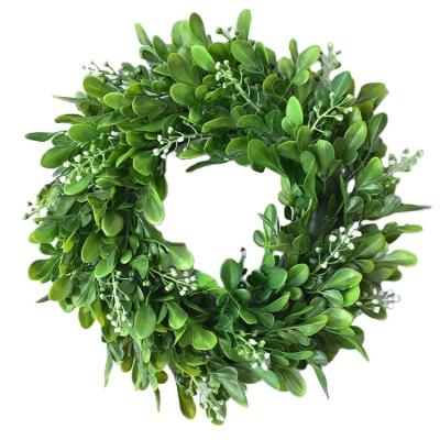 China Imitation natural touch wreath, door ornament, American decorative wreath door wreath grass hanging ring for sale