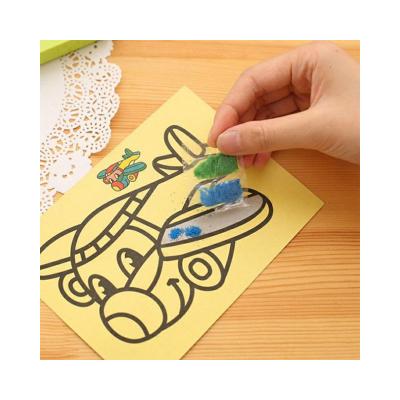 China Paper Manual Colorful Creative Drawing Toy Colored Sand Painting Educational Toys Arts For Children for sale