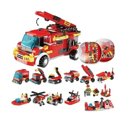 China 2022 Kindergarten Car Building Toy Train Truck Plastic Educational Building Block Car Assemble Toy for sale