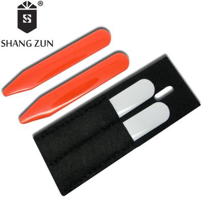 China Handy Custom Printing Personalized Colorful Collar Stays Plastic Collar Inserts For Men's Shirts ABS Collar Holder With Non-woven Bag for sale