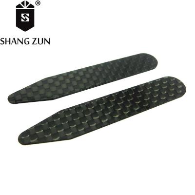 China Wholesale Fashion Black Carbon Fiber Personalized Collar Stays For Mens Dress Shirt Stay Collar SZCA151 for sale