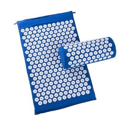 China High Density Easy Carry Eco Accupressure Foot Massage Mat Acupressure Mat With Pillow for sale