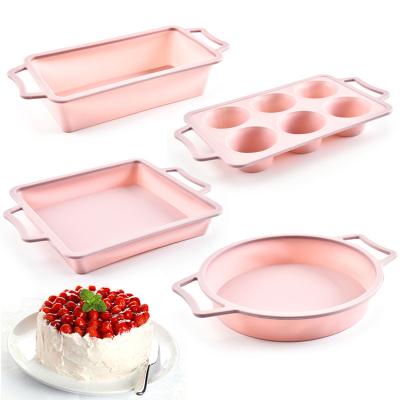 China Viable wholesale silicone round cake aluminum mold for baby for sale