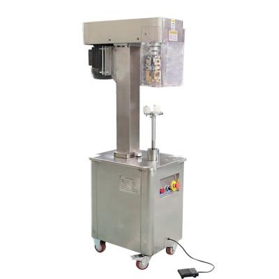 China Easy Operation Semi Automatic Pneumatic Round Glass Blank Cap Pressing Manual Crimping Bottle Sealing Machine Price for sale