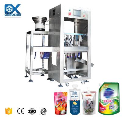 China Full Automatic Wine Liquid Yogurt Food Filler Juice Ketchup Jelly Jam Filling Machine Pocket Capping Price for sale