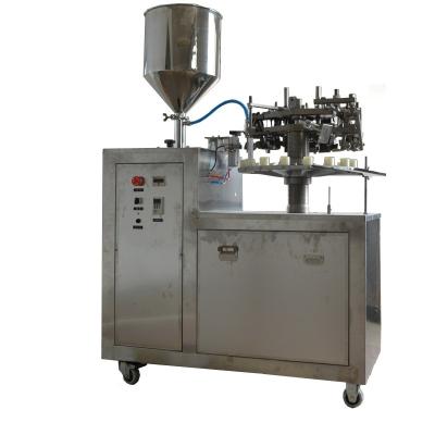 China Semi Automatic Aluminum Cosmetic Food Pharmaceutical Food Tubes Toothpaste Tube Filling Sealing Machine for sale