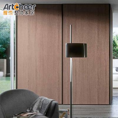 China Wooden Wardrobe Glass Sliding Door(Height)Adjustable Modern Sensor Slide With High Quality for sale