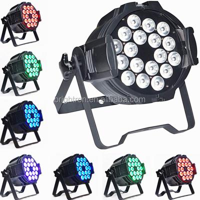 China Club Party Stage Lighting LED Par Can DMX-512 IP20 18PCS 18W RGBWA+UV LED Par Light Wedding Party Disco for sale