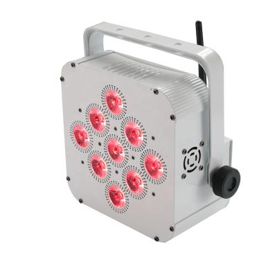 China UV Stage Light Theme Park Wireless Battery Powered Led Rgbwa dmx 6in1 Par Can for sale