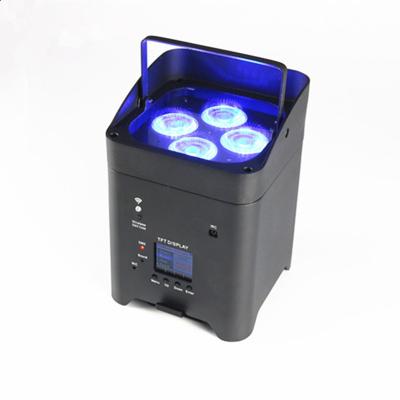 China Pro DJ Wedding Stage Event 6IN1 RGBWAUV Wireless Battery Powered Led Uplight for sale