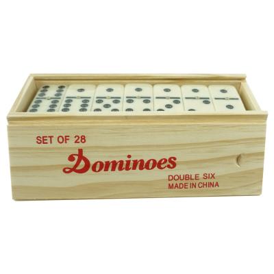 China Hot Sale Melamine Custom Printed Wooden Domino Double Six Game Set For Factory Wholesale for sale