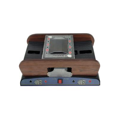 China Wood Easy Arrange Professional Wooden Card Shuffler Automatic Poker Card Game Shuffler Casino Machine for sale