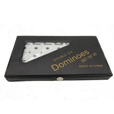 China Melamine White Dominoes Double Six With PVC Box Packing Wholesale for sale