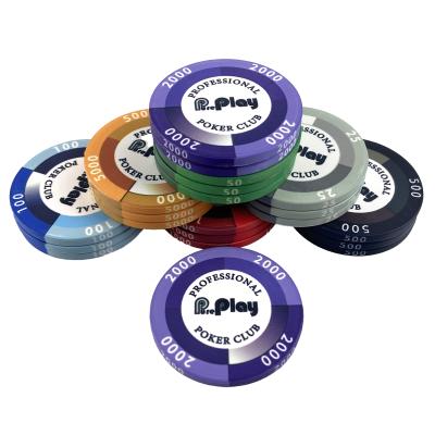 China 10g Eco-friendly Custom Poker Chips Wholesale Ceramic Poker Factory EPT Chips Set 39mm for sale