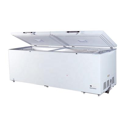 China 1000 Liter Large Capacity Commercial Horizontal 2 Door Chest Freezer Hotel for sale