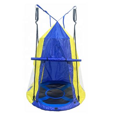 China Patio\Garden\Good Selling 100cm Round Saucer Canopy Swing Set Outdoor Playground For Kids for sale